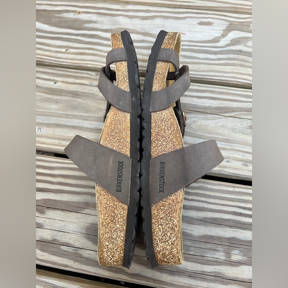 Birkenstock Mayari Mocha Birko-Flor Women's Sandals Size 38 US 7 Mocha Brown - Picture 7 of 9